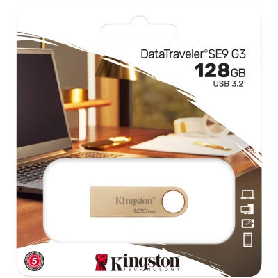 USB флеш накопитель Kingston 128GB DataTraveler SE9 G3 Gold USB 3.2 - изображение 6