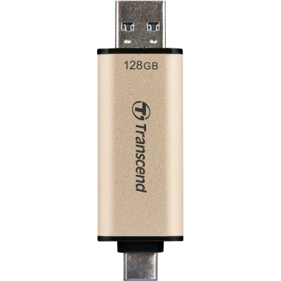 USB флеш накопичувач Transcend 128GB JetFlash 930 Gold-Black USB 3.2/Type-C - зображення 5