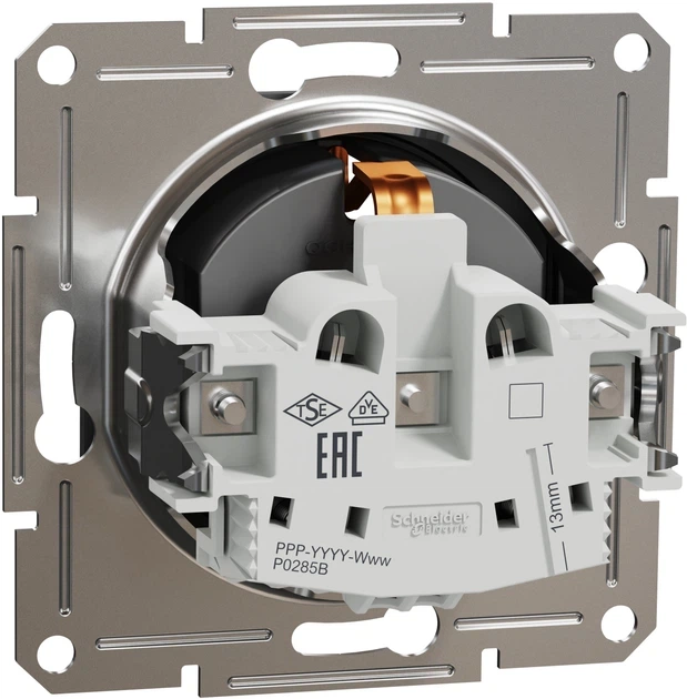 Розетка з заземленням Schneider Electric Asfora Антрацит EPH2900171 - зображення 2