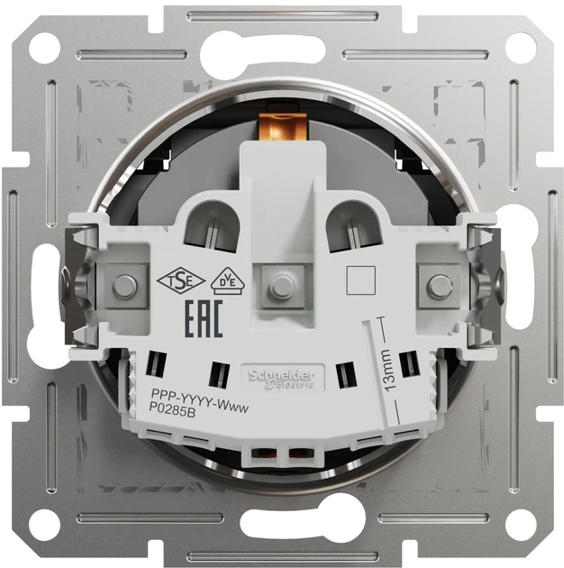 Розетка з кришкою з заземленням Schneider Electric Asfora Антрацит EPH3100171 - изображение 2