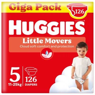 Підгузки Huggies Little Movers 5 (11-25 кг) M-pack, 126 шт - Фото 1 Підгузки Huggies Little Movers 5 (11-25 кг) M-pack, 126 шт - зображення 1
