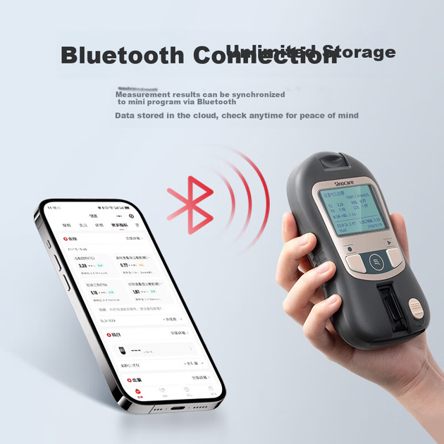 Глюкометр Sinocare домашний для липидов/холестерина/глюкозы - изображение 2