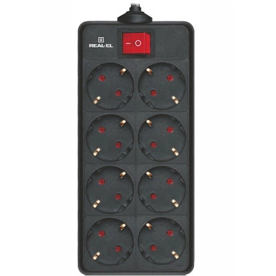Сетевой фильтр питания REAL-EL RS-8 Protect 5m, black - Фото 6 Сетевой фильтр питания REAL-EL RS-8 Protect 5m, black - изображение 6