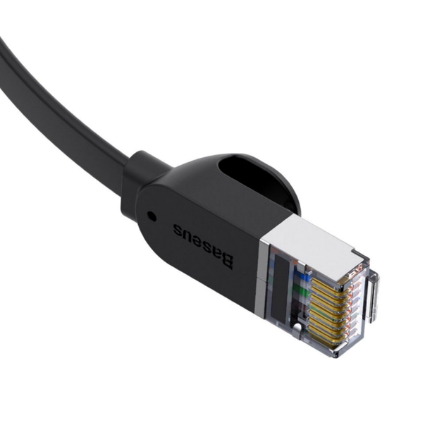 Кабель RJ45 Gigabit Ethernet 5м CAT6 плоский черный для подключения компьютера Baseus PCWL-D01 - изображение 5