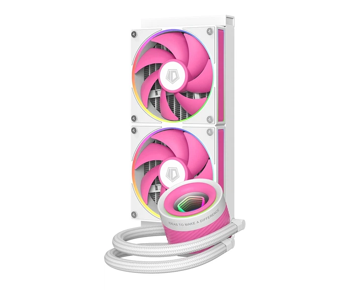 Система жидкостного охлаждения ID-Cooling FX240 INF ARGB 240 мм 2x120 мм Розовый - изображение 3