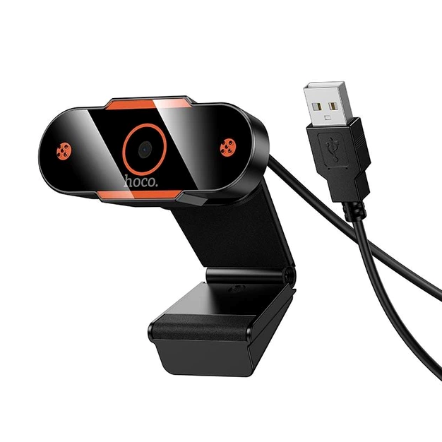 Веб-камера HD 720p с микрофоном и шумоподавлением USB HOCO D101 для компьютера и ноутбука - Фото 5 Веб-камера HD 720p с микрофоном и шумоподавлением USB HOCO D101 для компьютера и ноутбука - изображение 5