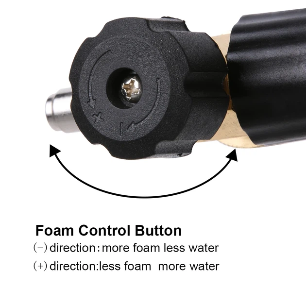 Пенная насадка S11 1 л для мойки высокого давления с быстросъемным разъемом G1/4 пеногенератор для активной пены - изображение 2