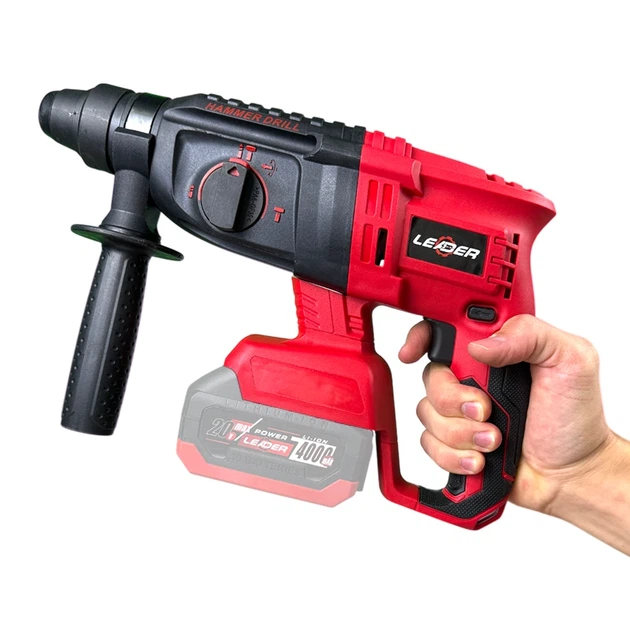 Аккумуляторный перфоратор LEADER Optimal BL20-26D + Лазерный дальномер LEADER Ultra LM60 + Набор зубил/буров для перфоратора Leader (5штук) - изображение 3