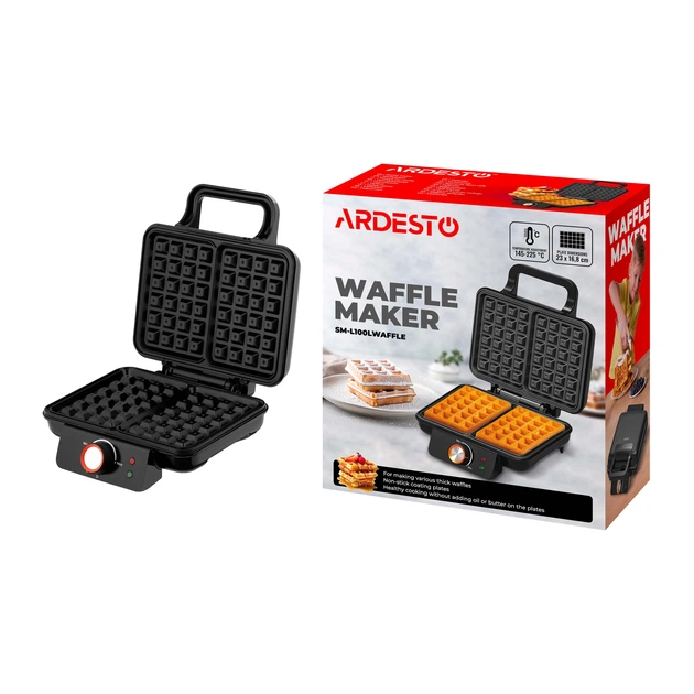 Вафельниця Ardesto SM-L100LWAFFLE 1200Вт - Фото 6 Вафельниця Ardesto SM-L100LWAFFLE 1200Вт - зображення 6
