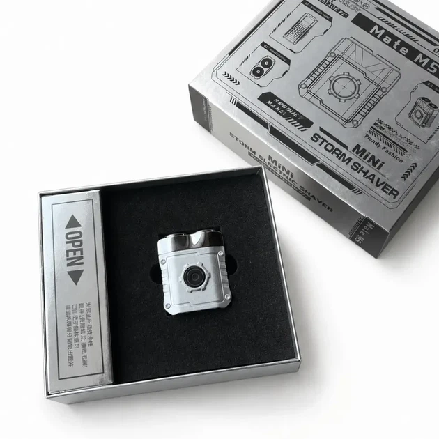 Чоловіча електробритва LY-1098 5 Вт, USB, Срібляста - изображение 3