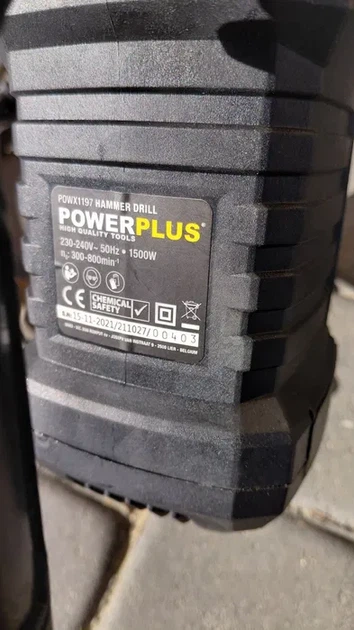 Перфоратор Powerplus POWX1197 1500 Вт 5 Дж SDS-Plus - Фото 13 Перфоратор Powerplus POWX1197 1500 Вт 5 Дж SDS-Plus - изображение 13