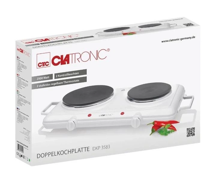 Настольная электроплита Clatronic DKP 3583 2500 Вт, 2 конфорки - изображение 5