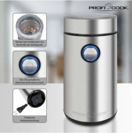 Электрическая кофемолка ProfiCook PC-KSW 1216 150 Вт для кофе и специй, емкость 40 г - изображение 3