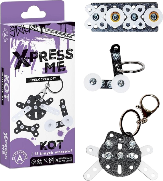 Конструктор Alexander X-press Me Брелок DIY – Кіт 62 деталі 2938 (5906018029383) - зображення 2