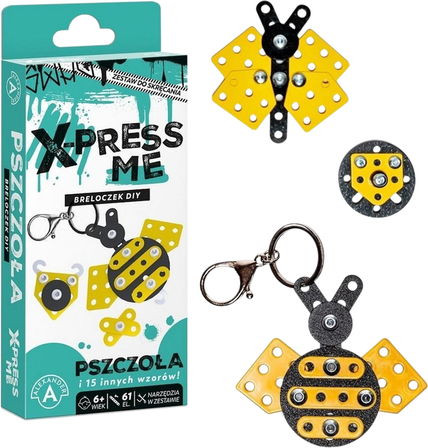 Конструктор Alexander X-press Me Брелок DIY – Бджола 61 деталь 2934 (5906018029345) - зображення 2