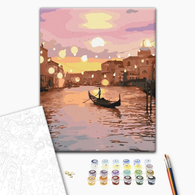 Картина по номерам Brushme Сказочная вечерняя Венеция 40x50 см BS32456 - Фото 2 Картина по номерам Brushme Сказочная вечерняя Венеция 40x50 см BS32456 - изображение 2