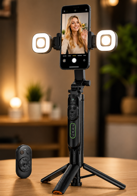 Штатив трипод Q625 с AI-автоотслеживанием лица, поворот 360° - изображение 3