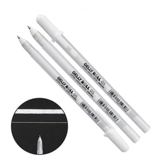 Ручка гелевая Sakura Gelly Roll Basic 05 fine, 0,3 мм, белая (XPGB05#50) - Фото 2 Ручка гелевая Sakura Gelly Roll Basic 05 fine, 0,3 мм, белая (XPGB05#50) - изображение 2