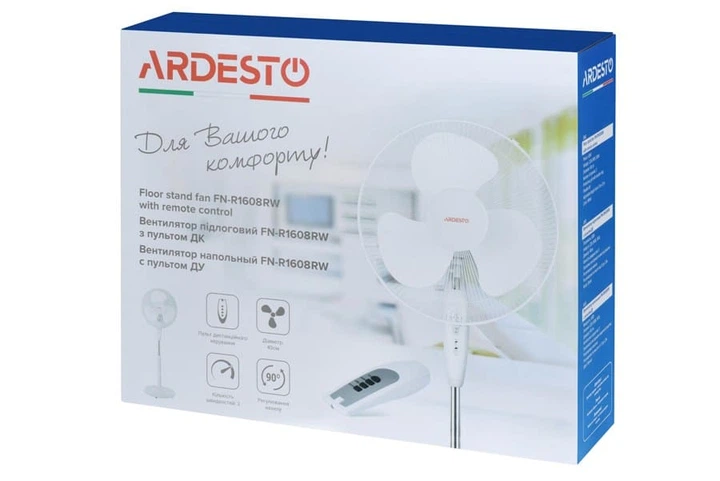 Вентилятор підлоговий Ardesto FN-R1608RW - изображение 7