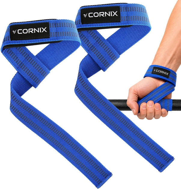 Лямки атлетические для тяги Cornix Lifting Straps XR-0506 Синие - Фото 1 Лямки атлетические для тяги Cornix Lifting Straps XR-0506 Синие - изображение 1