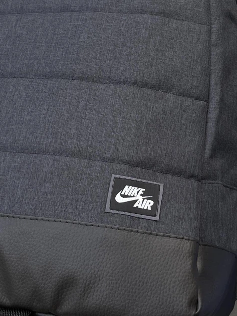 Рюкзак черный меланж Nike с белым логотипом, 18х47х33 см, 25 литр - Фото 6 Рюкзак черный меланж Nike с белым логотипом, 18х47х33 см, 25 литр - изображение 6