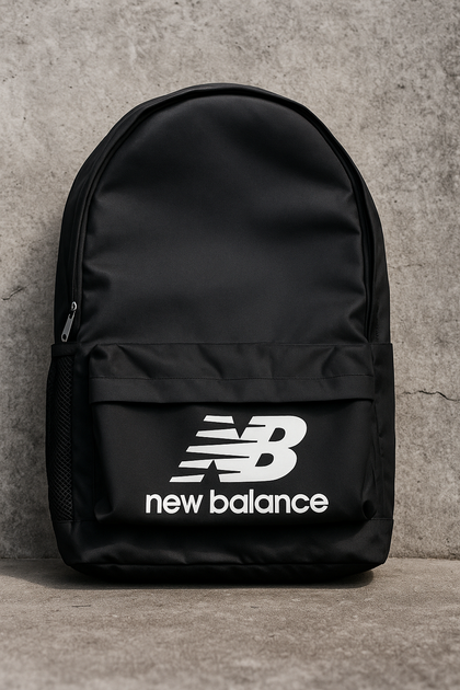 Рюкзак черный New Balance с большим белым логотипом, 17х43х29 см, 21 литр - изображение 7