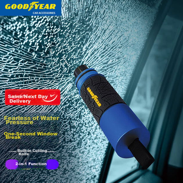 Молоток аварійний Goodyear, рятувальний, розбивач скла, вольфрам - зображення 3