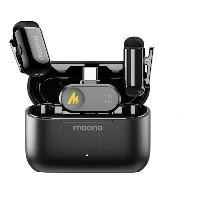 Петличный микрофон Maono Wave T1 Mini Type-C для iPhone и Android - Фото 1 Петличный микрофон Maono Wave T1 Mini Type-C для iPhone и Android - изображение 1