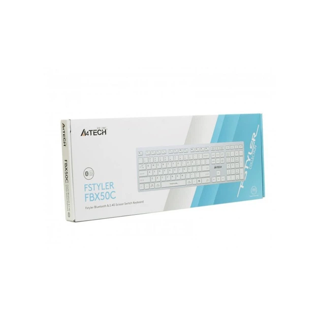 Клавиатура A4Tech FBX50C USB/Bluetooth White (4711421972772) - Фото 9 Клавиатура A4Tech FBX50C USB/Bluetooth White (4711421972772) - изображение 9