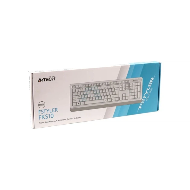 Клавиатура A4Tech FKS10 USB White (4711421963534) - Фото 5 Клавиатура A4Tech FKS10 USB White (4711421963534) - изображение 5