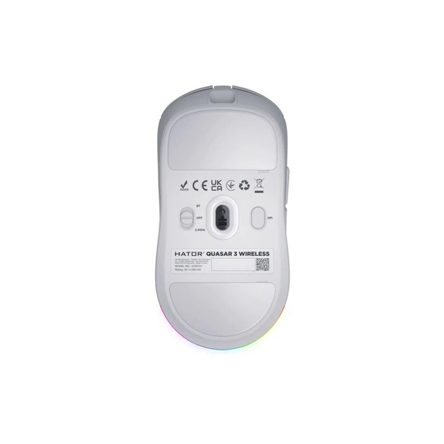 Мишка Hator Quasar 3 Wireless White (HTM731) - Фото 7 Мишка Hator Quasar 3 Wireless White (HTM731) - зображення 7