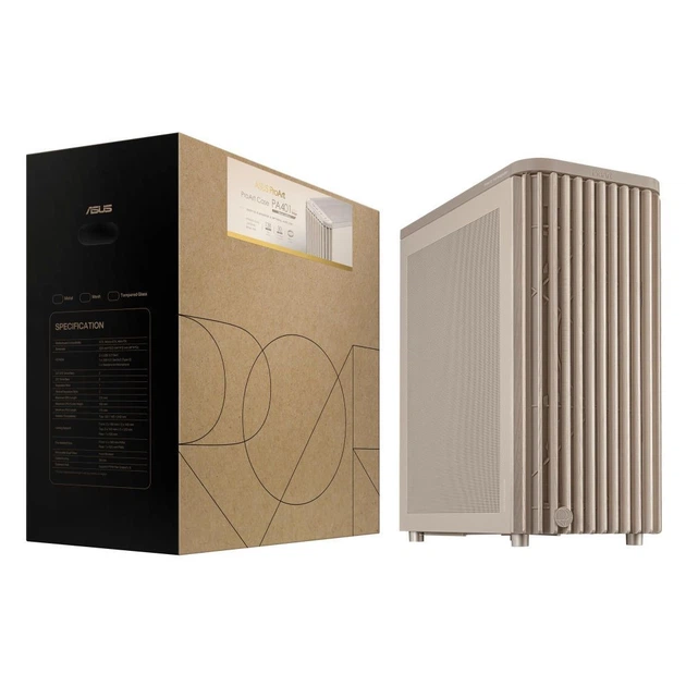 Корпус для ПК ASUS ProArt PA401 Wood Edition Mesh Beige (90DC00M7-B39000) - Фото 2 Корпус для ПК ASUS ProArt PA401 Wood Edition Mesh Beige (90DC00M7-B39000) - изображение 2