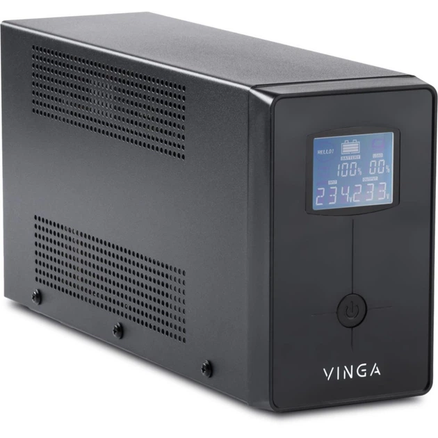 Источник бесперебойного питания Vinga LCD 1500VA metal case (VPC-1500M) - Фото 3 Источник бесперебойного питания Vinga LCD 1500VA metal case (VPC-1500M) - изображение 3