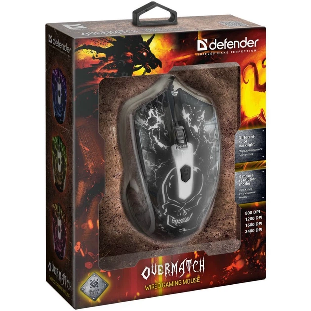 Мишка Defender Overmatch GM-069 USB Black (52069) - Фото 5 Мишка Defender Overmatch GM-069 USB Black (52069) - зображення 5