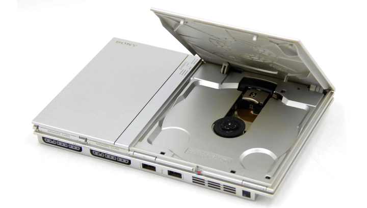 Набор Консоль Sony PlayStation 2 Slim SCPH-7xxx Limited Edition Chip Silver Б/У + Геймпад Проводной DualShock 2 - изображение 2
