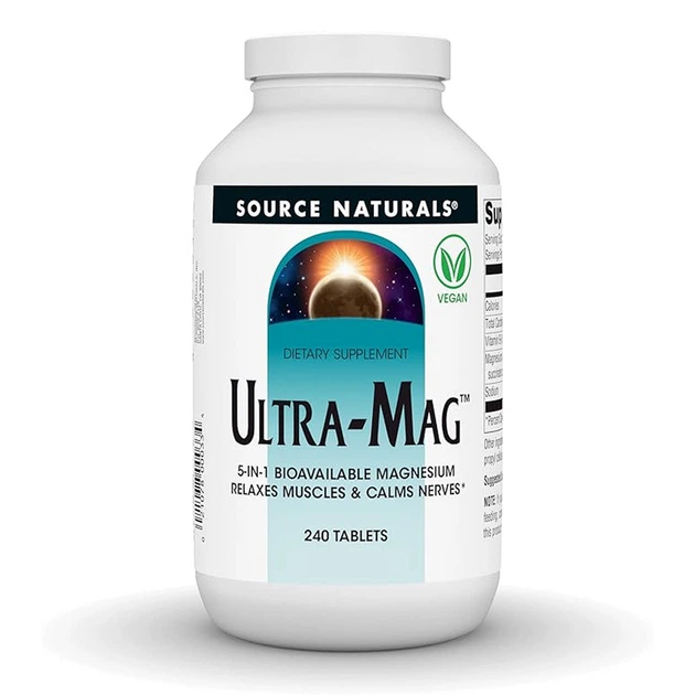 Магній, Source Naturals, 240 таблеток, для нервової системи. - Фото 1 Магній, Source Naturals, 240 таблеток, для нервової системи. - зображення 1