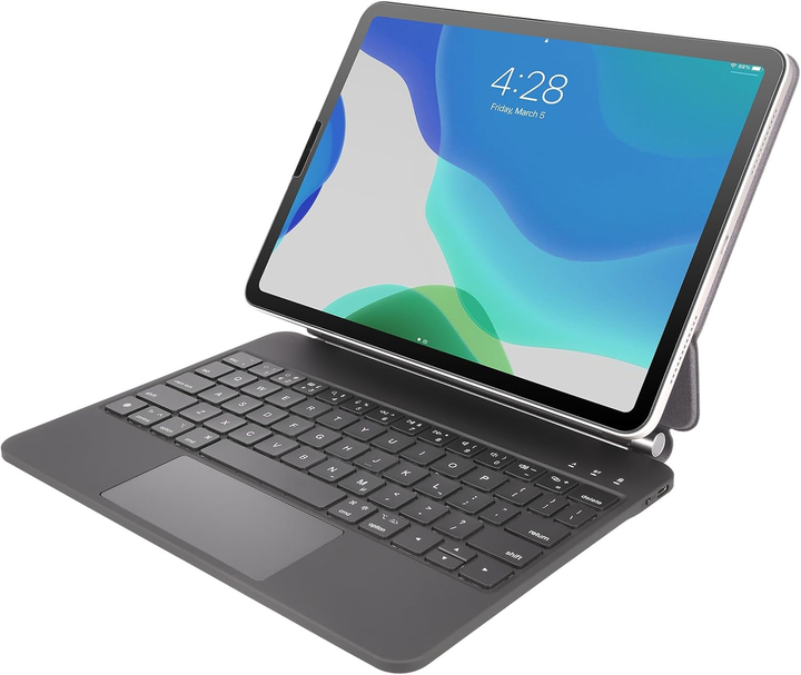 Чехол-клавиатура Rii для iPad Air 10.9"/11" и iPad Pro 11", Bluetooth, трекпад, подсветка, черный - изображение 2