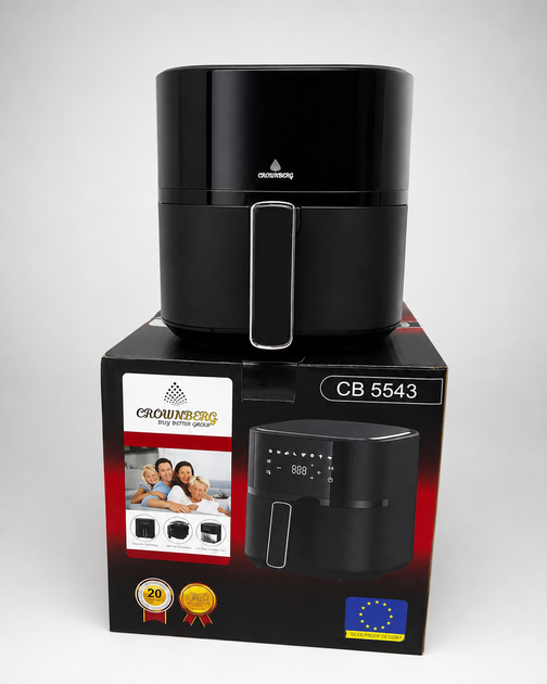 Аерогриль Crownberg CB-5543 4 л 1500 Вт Аерофритюрниця мультипіч | 8 програм - изображение 5