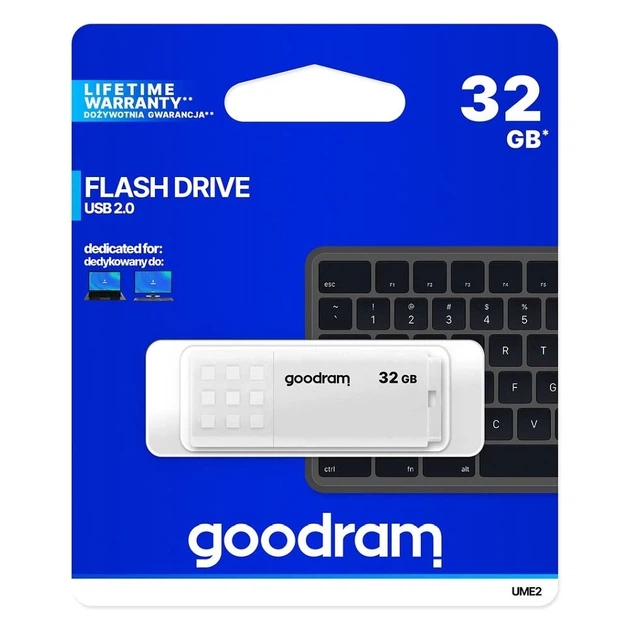 Флеш-драйв Goodram USB 2.0 32GB White (TGD-UME20320W0R11) - Фото 1 Флеш-драйв Goodram USB 2.0 32GB White (TGD-UME20320W0R11) - зображення 1
