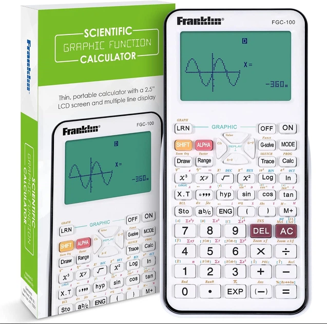 Научный калькулятор Franklin FGC100WH - Фото 1 Научный калькулятор Franklin FGC100WH - изображение 1