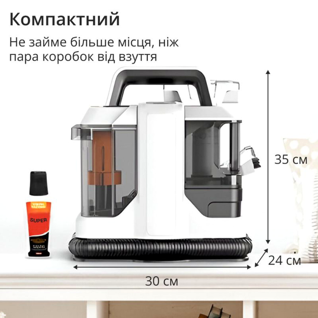 Моющий пылесос 1200 Вт для чистки дома и автомобиля с функцией химчистки - изображение 7