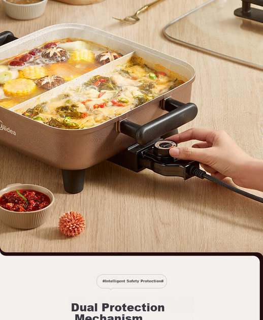 Электросковорода Midea Hot Pot MC-DY3030 двухсторонняя, 6л, 1800Вт - изображение 3