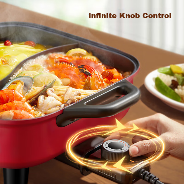 Кастрюля SUPOR H65FK984Y электрическая с двумя секциями для жарки и варки, 6.5 л - Фото 4 Кастрюля SUPOR H65FK984Y электрическая с двумя секциями для жарки и варки, 6.5 л - изображение 4