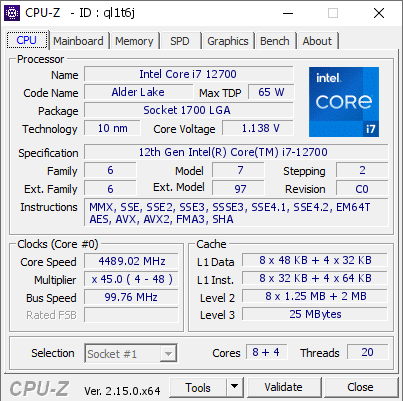 Процессор Intel Core i7-12700 12 ядер 20 потоков LGA1700 до 4.9 ГГц б/у - изображение 3
