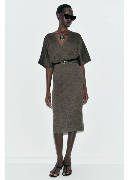 Плаття Zara 18192 Темний зелений L (5067) - Фото 1 Плаття Zara 18192 Темний зелений L (5067) - зображення 1