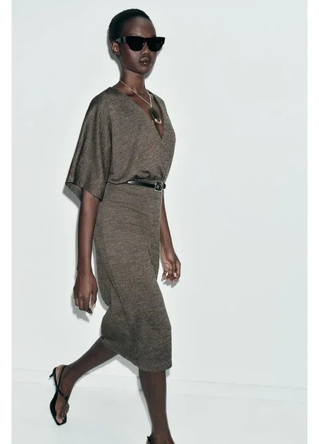 Плаття Zara 18192 Темний зелений L (5067) - Фото 2 Плаття Zara 18192 Темний зелений L (5067) - зображення 2