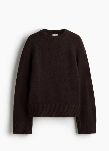 Светр H&M 18257 Темний коричневий L (1295) - Фото 3 Светр H&M 18257 Темний коричневий L (1295) - изображение 3