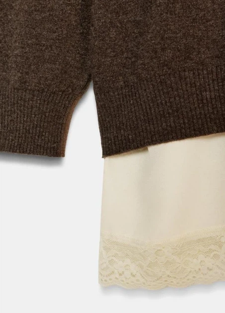Светр Zara 18304 Коричневий L (6427) - Фото 4 Светр Zara 18304 Коричневий L (6427) - зображення 4