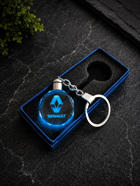 Брелок автомобильный на ключе с логотипом Renault с подсветкой - Фото 1 Брелок автомобильный на ключе с логотипом Renault с подсветкой - изображение 1