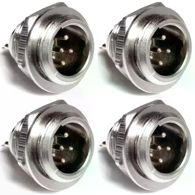Разъем miniXLR круглый 5-контактный New Tide золотое покрытие контактов 92M-503 (5P) металлическое крепление 1шт - изображение 8